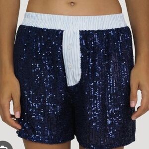 NEW Handover Ex Boyfriend Mark Shorts Navy Sequin (Medium)